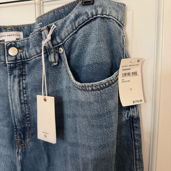 Good American Blue Wide Leg Jeans - Picture 3 of 9
